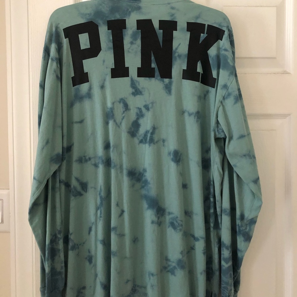 PINK Blue tye dye T-shirt